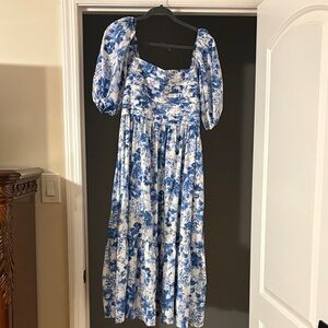 Abercrombie & Fitch Blue and White Floral Dress